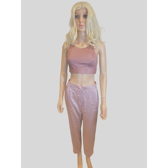 Ted Baker Womens 1 Toriyaa Utility Style Satin Jogger Pants Light Pink Size 4 - Picture 11 of 16